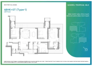 Godrej tropical isle 4bhk floor plan